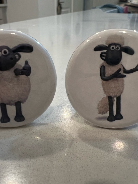Other - Shaun the Sheep metallic Cabinet Knobs - Cute Farm Animal Pulls